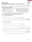Form C-8000c - Michigan Sbt Credit For Small Businesses And Contribution Credits - 2003