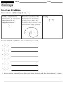 Fraction Division - Fraction Worksheet With Answers