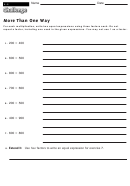 More Than One Way - Multiplication Worksheet With Answers