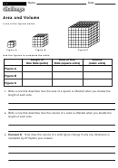 Area And Volume - Area Worksheet With Answers
