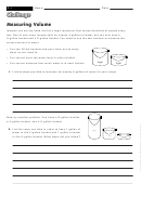 Measuring Volume - Volume Worksheet With Answers