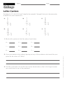 Letter Carriers - Math Worksheet With Answers