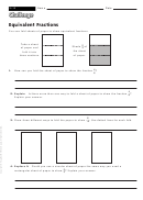 Equivalent Fractions - Fractions Worksheet With Answers