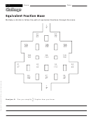 Equivalent Fraction Maze - Fraction Worksheet With Answers
