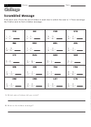 Scrambled Message - Fraction Worksheet With Answers