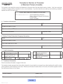 Arizona Form 334-o - Transferor Notice Of Transfer Of Motion Picture Credits