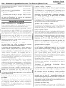 Arizona Form 120a Instruction - Arizona Corporation Income Tax Return (short Form) - 2011