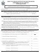 Form 36 Mrsa - Credit For Rehabilitation Of Historic Properties Worksheet For Tax Year 2011 - 2011