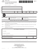 Form 510e - Maryland Application For Extension To File Pass-through Entity Income Tax Return - 2011