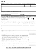 Form Pit-4 - New Mexico Preservation Of Cultural Properties Credit (personal Income Tax)