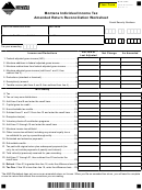 Form Amd - Montana Individual Income Tax Amended Return Reconciliation Worksheet