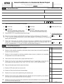 Fillable Form 8703 - Annual Certification Of A Residential Rental Project Printable pdf