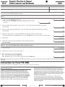 California Form 3803 - Parents' Election To Report Child's Interest And Dividends - 2013