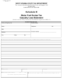 Form Wv/mfr-14 - Worksheet - Schedule B - Motor Fuel Exise Tax Casualty Loss Statement
