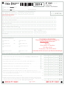 Form It 1041 - Fiduciary Income Tax Return - 2014