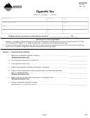 Montana Form Ct-205 - Cigarette Tax