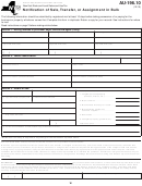 Form Au-196.10 - Notification Of Sale, Transfer, Or Assignment In Bulk