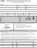 Form 40pa - Idaho Payment Agreement Request