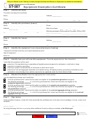 Form St-587 - Equipment Exemption Certificate