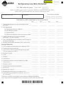 Form Nol-pre-99 - Net Operating Loss (nol) Worksheet (for 1998 And Prior Years)