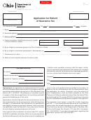 Form Sv 4 - Application For Refund Of Severance Tax