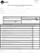 Montana Form Tp-101 - Other Tobacco Products And Moist Snuff Tax Return