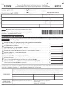 Form 1cns - Composite Wisconsin Individual Income Tax Return For Nonresident Tax-option (s) Corporation Shareholders - 2012