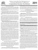 Form 20c Instructions - Corporation Income Tax Return - 2011 Printable pdf