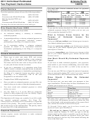 Arizona Form 140es - Individual Estimated Tax Payment Instructions - 2011