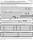 Form Et-141 - New York State Estate Tax Domicile Affidavit