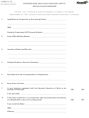 Form 41a800 - Corporation And Pass-through Entity Nexus Questionnaire