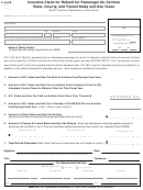 Form E-588b - Incentive Claim For Refund For Passenger Air Carriers State, County, And Transit Sales And Use Taxes