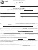 Form Mf-135 - Letter Of Credit