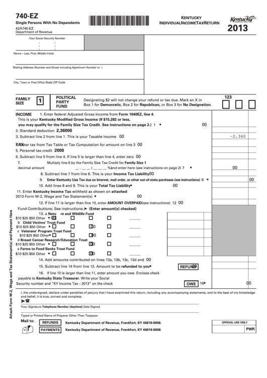 Printable Kentucky State Tax Forms