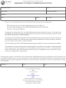 Form Mf-660c - Application For Repair And Maintenance Permit