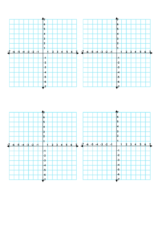 Multiple Coordinate Graphs 4 Per Page Printable pdf