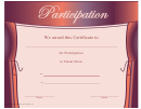 Participation In Talent Show Certificate Template