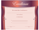 Excellence In Talent Show Certificate Template