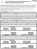 Form Ft-970 - Uniform Manifest For Intrastate Movements Of Motor Fuel And Diesel Motor Fuel Printable pdf