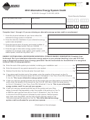 Fillable Form Enrg-B - Alternative Energy System Credit - 2012 Printable pdf