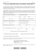 Form Mv-603 - Notice Of An Abandoned Vehicle And Request For Information