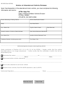 Form Mv-603r - Notice Of Abandoned Vehicle Release