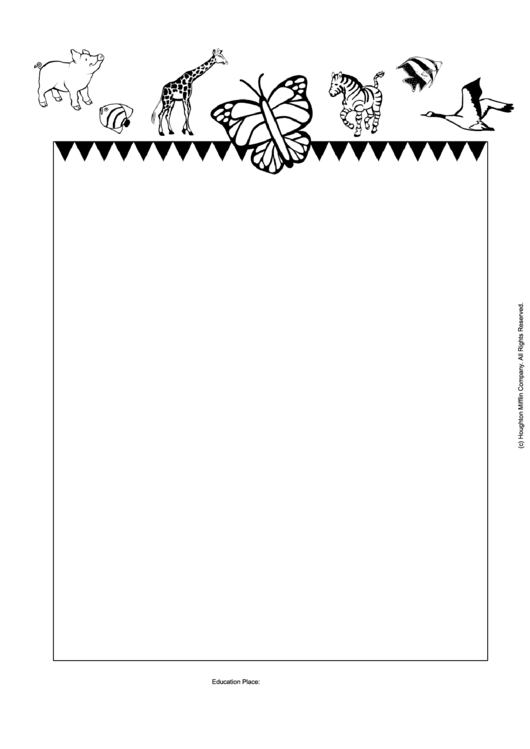 Zoo Decorative Writing Paper Printable pdf