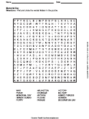 Memorial Day Word Search Puzzle Template