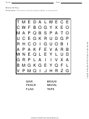 Memorial Day Word Search Puzzle Template