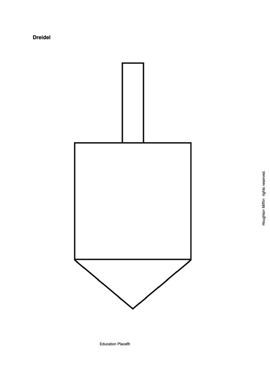 Paper Dreidel Template printable pdf download