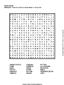 Poetry Month Word Search Puzzle Template