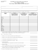 Form Wv/ngret-1 - Schedule For Application Of Tax Credit From 