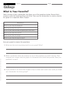 What Is Your Favorite - Graph Worksheet With Answers