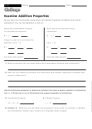 Examine Addition Properties - Addition Worksheet With Answers